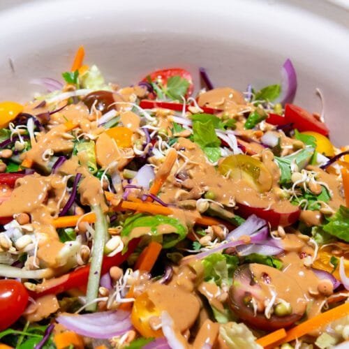 Crunchy Salad with Thai-Inspired Peanut Dressing