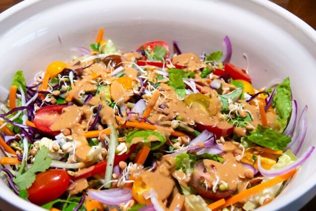 Crunchy Salad with Thai-Inspired Peanut Dressing